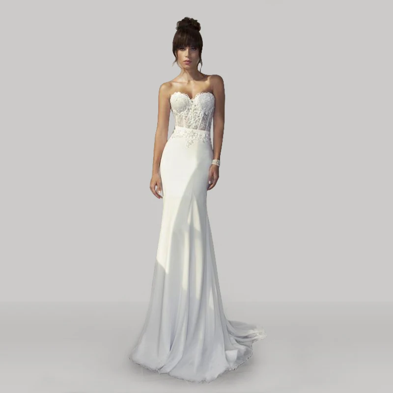 2018 Designers Julie Vino Vestido De Noiva Sweetheart Appliques Sheer Bodice Chiffon bridal Gown mother of the bride dresses
2018 Designers Julie Vino Vestido De Noiva Sweetheart Appliques Sheer Bodice Chiffon bridal Gown mother of the bride dresses