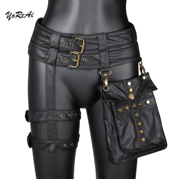 Moto Steampunk Magnetic Buckle Women Waist Bag Men Motorcycle Drop Leg Bags Punk Rock Thigh Belt Hip Bag Holster Lady Biker Pack
Moto Steampunk Magnetic Buckle Women Waist Bag Men Motorcycle Drop Leg Bags Punk Rock Thigh Belt Hip Bag Holster Lady Biker Pack