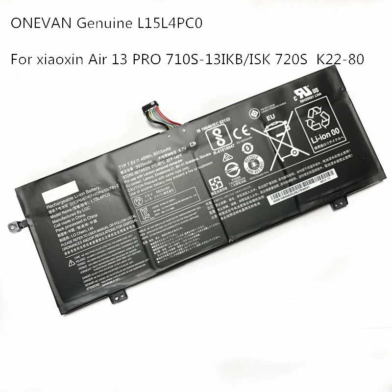 NEW BATTERY L15L4PC0 L15S4PC0 L15M4PC0 Laptop battery for Lenovo IdeaPad 710S-13ISK/IKB Xiao Xin Air 13 Pro K22-80 V730-13
NEW BATTERY L15L4PC0 L15S4PC0 L15M4PC0 Laptop battery for Lenovo IdeaPad 710S-13ISK/IKB Xiao Xin Air 13 Pro K22-80 V730-13