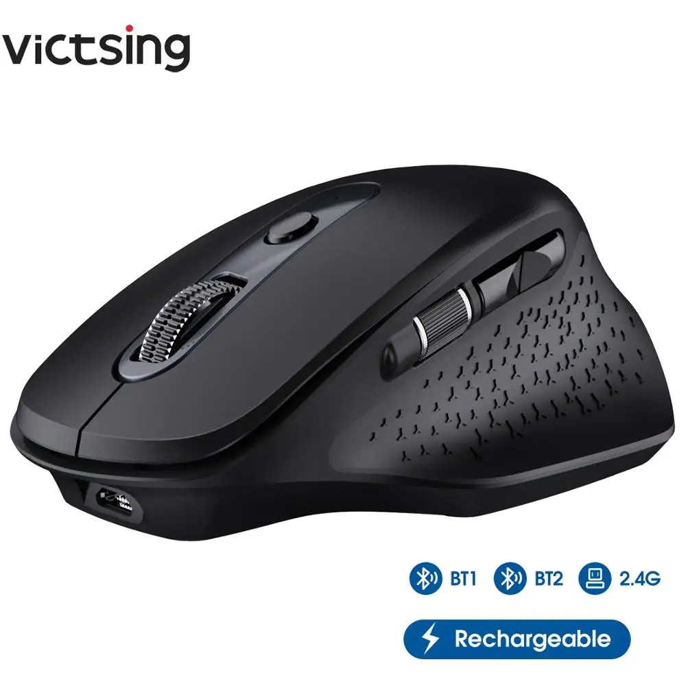 Беспроводная Bluetooth мышь VicTsing 253 3200DPI 2 4G регулируемый режим с колесом для прокрутки