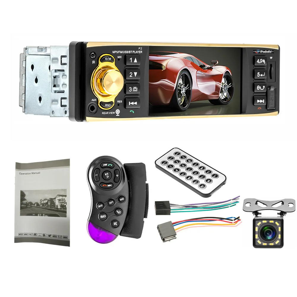 Car Radio 1 Din Audio Stereo TF Card FM In Dash Bluetooth Car Radio MP3 Player With Rear View Camera Remote Control
Car Radio 1 Din Audio Stereo TF Card FM In Dash Bluetooth Car Radio MP3 Player With Rear View Camera Remote Control