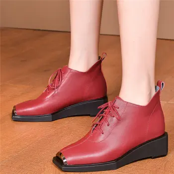 Chic Shoes Womens Cow Leather High Heel Party Pumps Lace Up Square Toe Platform Booties Lady Office Oxfords Shoes Casual Shoes
Chic Shoes Womens Cow Leather High Heel Party Pumps Lace Up Square Toe Platform Booties Lady Office Oxfords Shoes Casual Shoes