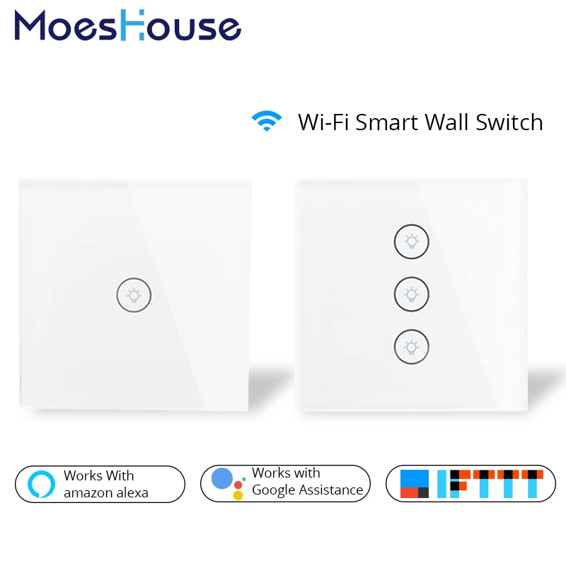 Wifi Smart Wall Touch Switch Glass Panel EU Standard APP Remote Control Works with Amazon Alexa Google Home for Smart Home
Wifi Smart Wall Touch Switch Glass Panel EU Standard APP Remote Control Works with Amazon Alexa Google Home for Smart Home