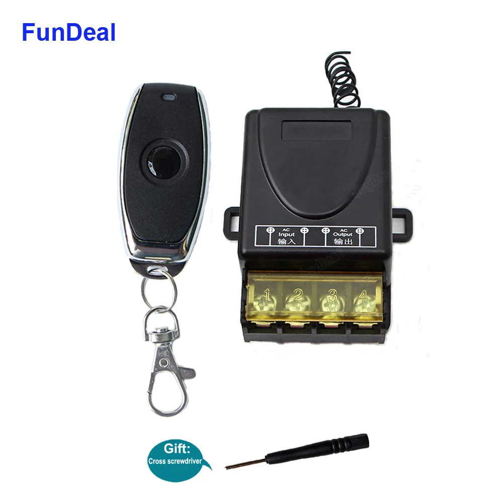 FunDeal 433 MHz AC 220V 30A Relay Wireless RF Remote Control Switch & 433MHz 1CH Remote Transmitter For Water Pump Factory Motor
FunDeal 433 MHz AC 220V 30A Relay Wireless RF Remote Control Switch & 433MHz 1CH Remote Transmitter For Water Pump Factory Motor
