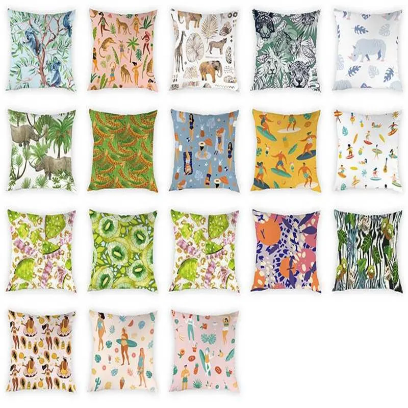 Swimsuit Characters Pattern Pillow Cover Decorative Rhino Elephant Pattern Peach Skin Throw Pillow Case Cushion Cover 45x45cm
Swimsuit Characters Pattern Pillow Cover Decorative Rhino Elephant Pattern Peach Skin Throw Pillow Case Cushion Cover 45x45cm
