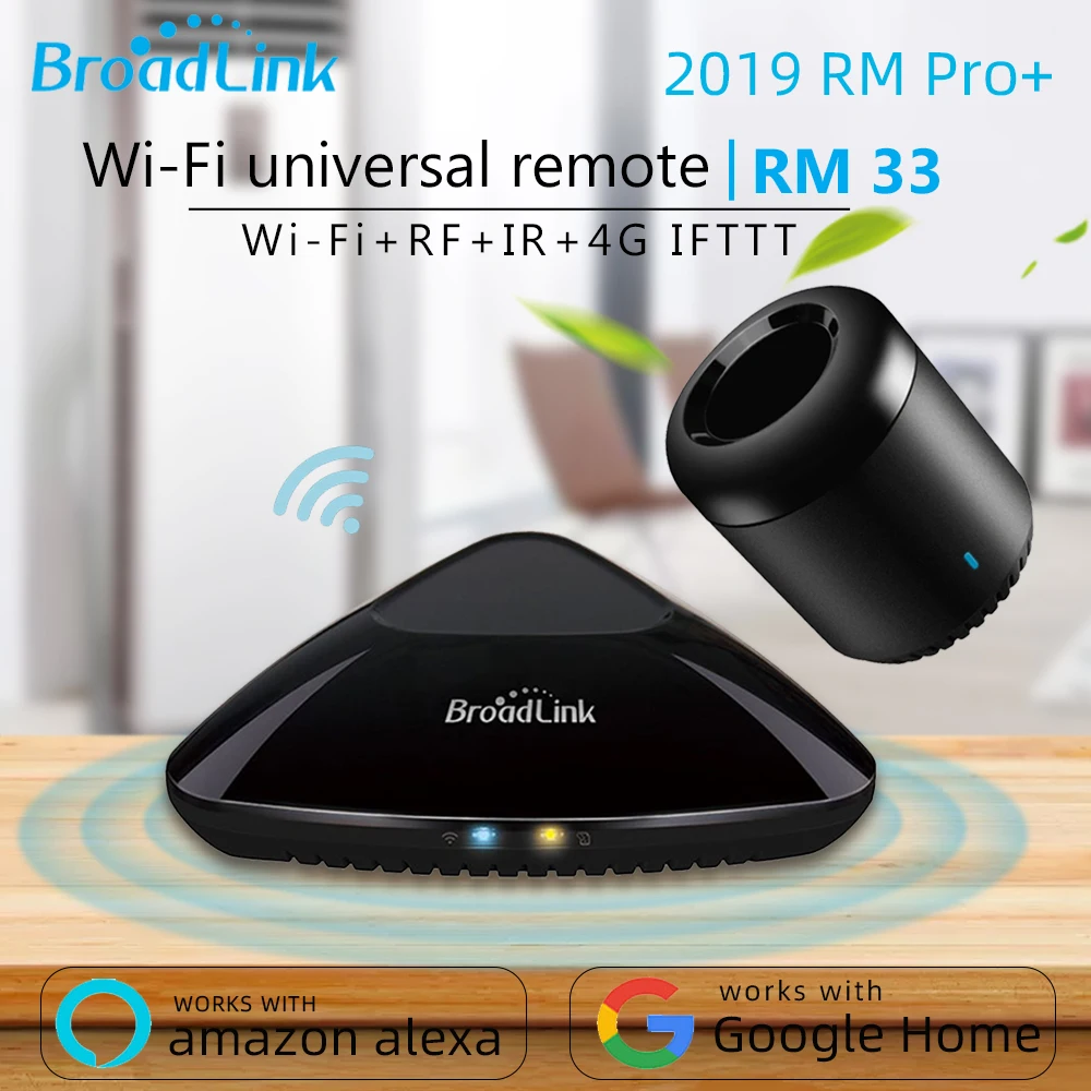 

Broadlink RM PRO/MINI 3 Black Bean Universal Remote Controller WIFI/2.4G/IR/RF Support Alexa Smart/Google Home Mini/Automation