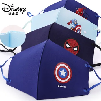 

4pcs/set Disney Marvel Spiderman Children's Face party Maks Marvel Frozen sponge Anti-Dust Protective Maks for boys girls 3-12Y