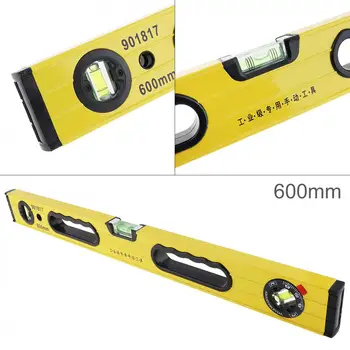 600mm Angle Ruler Precision Magnetic Aluminum Alloy Level with Blister Design and Mm Scale for Building Decoration Measurement
600mm Angle Ruler Precision Magnetic Aluminum Alloy Level with Blister Design and Mm Scale for Building Decoration Measurement
