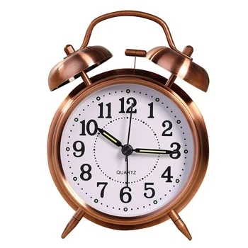 1PC Double Bells Alarm Clock Metal Plated Shell Table Clock Luminous Clock Mute Clock for Home Office Bedroom Without Battery (C
1PC Double Bells Alarm Clock Metal Plated Shell Table Clock Luminous Clock Mute Clock for Home Office Bedroom Without Battery (C