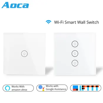 Wifi Smart Wall Touch Switch Glass Panel EU Standard APP Remote Control Works with Amazon Alexa Google Home for Smart Home
Wifi Smart Wall Touch Switch Glass Panel EU Standard APP Remote Control Works with Amazon Alexa Google Home for Smart Home