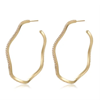 2020 Europe and America New Zircon Transparent CZ Champagne Gold Earrings Cubic Zirconia Simple All-match Women's Earrings
2020 Europe and America New Zircon Transparent CZ Champagne Gold Earrings Cubic Zirconia Simple All-match Women's Earrings