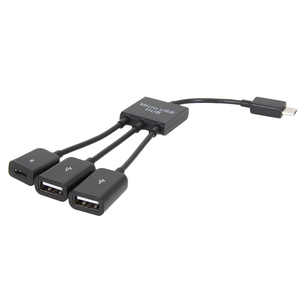 3 в 1 Многофункциональный двойной Micro USB хост OTG хаб адаптер кабель папа мама 2 0