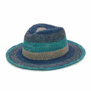 Fashion Design Panama Hats For Women And Man Handmade Crochet Stripe Raffia Beach Hats Jazz Couple Hat Summer Sun Hat Foldable
Fashion Design Panama Hats For Women And Man Handmade Crochet Stripe Raffia Beach Hats Jazz Couple Hat Summer Sun Hat Foldable
