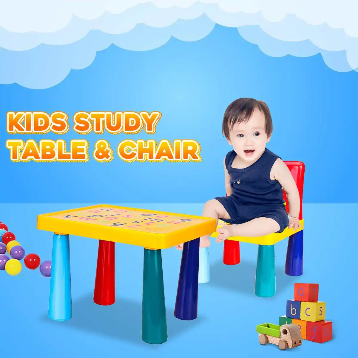 Children Chair Table Set Plastic Kids Play Study Desk Colorful Activity Writing Student Furniture Folding Children Furniture Set Children Chair Table Set Plastic Kids Play Study Desk Colorful Activity Writing Student Furniture Folding Children Furniture Set