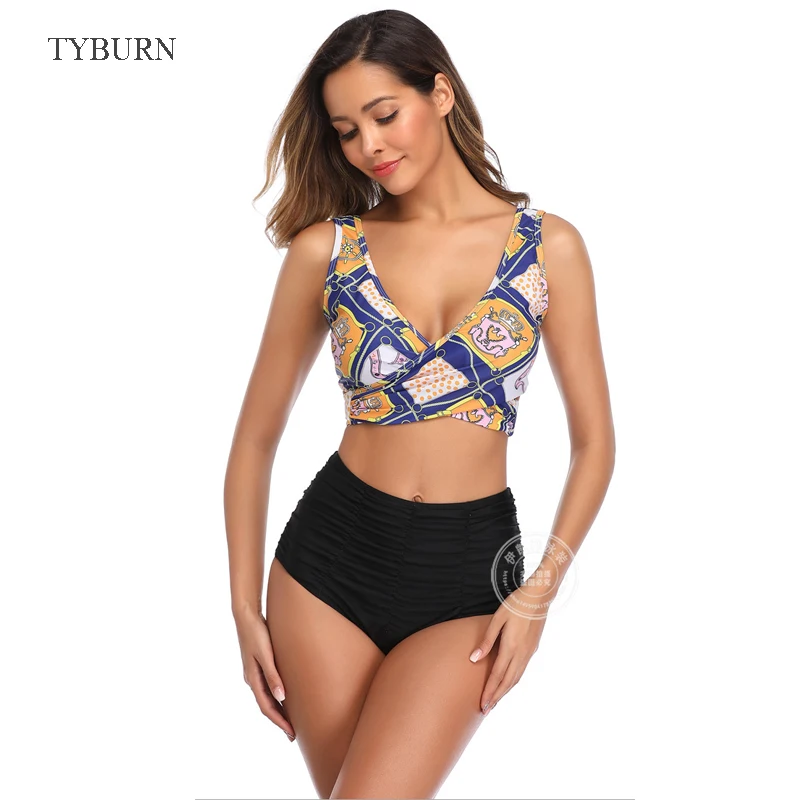 TYBURN Sporlike Push Up Bikini 2020 Cross Stripe Swimwear Halter Top Print Biquini Swimsuit Women Bathing Suits
TYBURN Sporlike Push Up Bikini 2020 Cross Stripe Swimwear Halter Top Print Biquini Swimsuit Women Bathing Suits