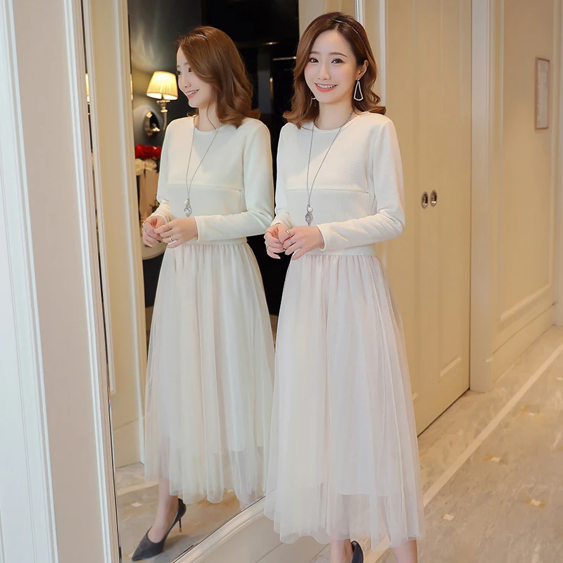 Fashion Maternity Nursing Dress O-Neck Patchwork Knitted Autumn Winter Breastfeeding Clothes for Pregnant Women Pregnancy dress
Fashion Maternity Nursing Dress O-Neck Patchwork Knitted Autumn Winter Breastfeeding Clothes for Pregnant Women Pregnancy dress