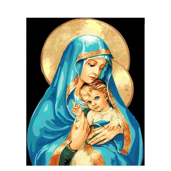 

The Virgin Mary of the West oil paint By Number Handpainted diy Painting by numbers Home Wall Art Picture For Living Room gift