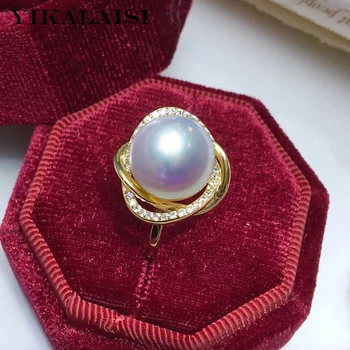 YIKALAISI 925 Sterling Silver Rings Jewelry For Women 12-13mm Oblate Natural Freshwater Pearl Rings New Arrivals Wholesales
YIKALAISI 925 Sterling Silver Rings Jewelry For Women 12-13mm Oblate Natural Freshwater Pearl Rings New Arrivals Wholesales