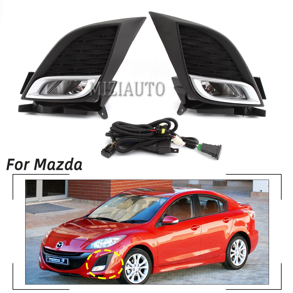 1 комплект хромированные Противотуманные фары для Mazda 3 M3 BL 2008 2009 2010 2011 2012 хэтчбек