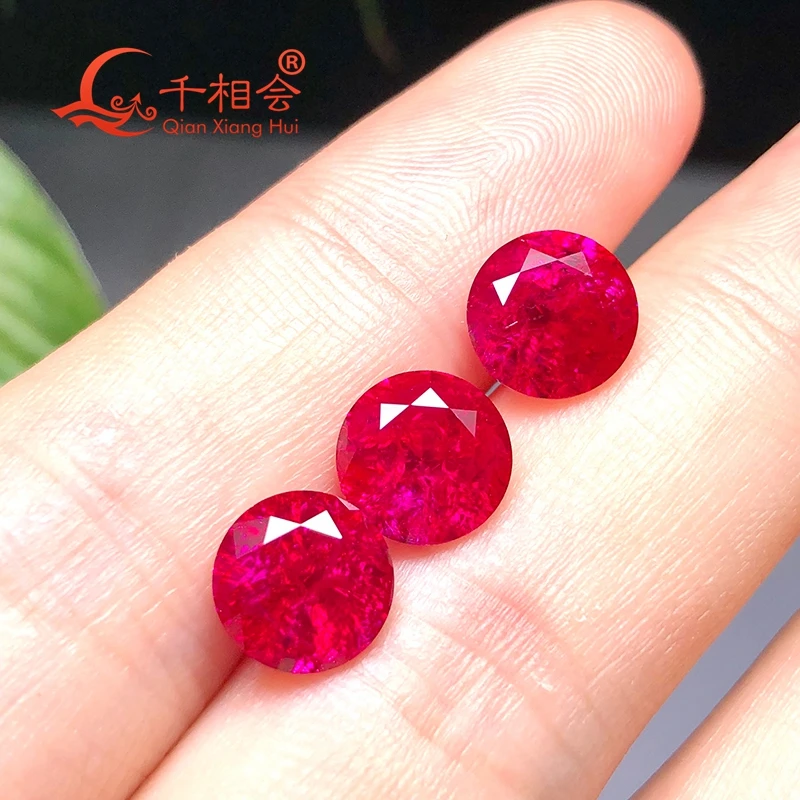 Round shape diamond cut Artificial ruby 5# including minor cracks and inclusions corundum loose gem stone
Round shape diamond cut Artificial ruby 5# including minor cracks and inclusions corundum loose gem stone