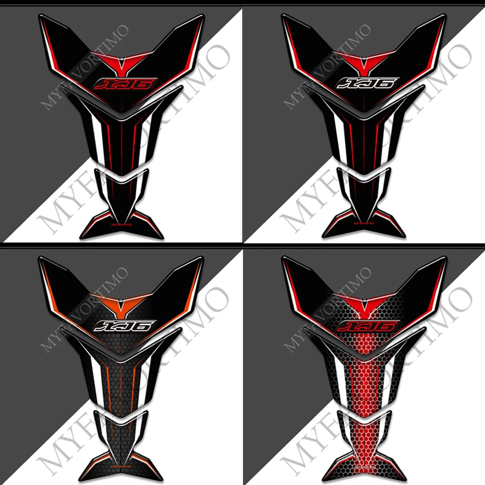 

Накладка на бак мотоцикла, наклейка с эмблемой в виде рыбьей кости, значок с логотипом, комплект с топливным маслом, защита для шлема Yamaha XJ6, XJ6N, XJ600, XJ650