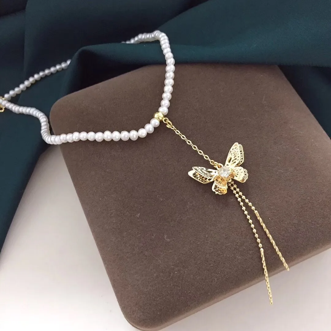 Butterfly Home Korean-style Butterfly Cool 14k Gold 3-4 round Glare Virgine Pearl Necklace Ymjs63j63abe
Butterfly Home Korean-style Butterfly Cool 14k Gold 3-4 round Glare Virgine Pearl Necklace Ymjs63j63abe