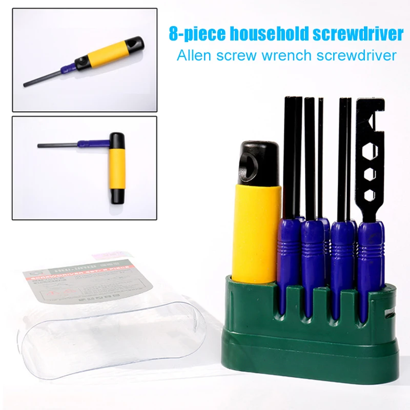 8Pcs/set Hexagonal Wrench Screwdrivers Set Dual-use Multifunction Household Hand Tools J8
8Pcs/set Hexagonal Wrench Screwdrivers Set Dual-use Multifunction Household Hand Tools J8