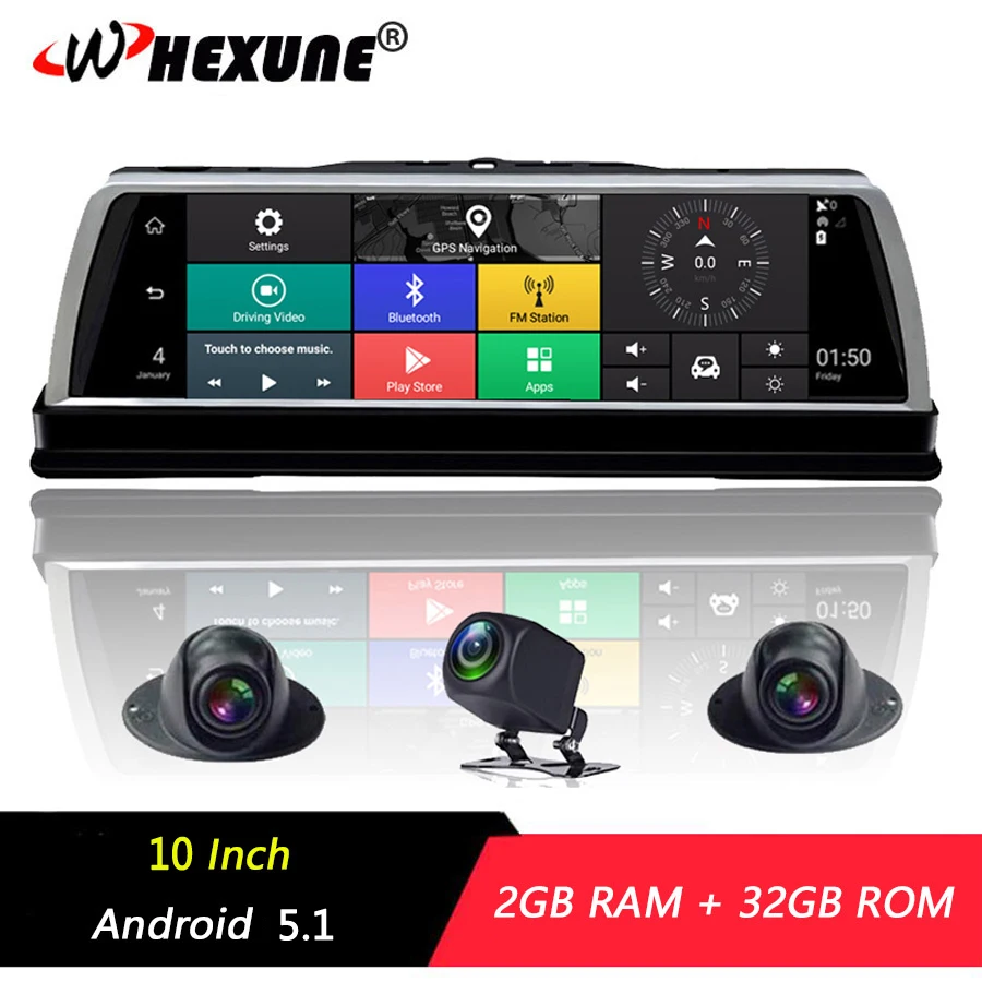 WHEXUNE New 4G 4 Channel ADAS Android 10" Car DVR Dash cam Center console mirror GPS WiFi Full HD 1080P Rear Lens Video Recorder
WHEXUNE New 4G 4 Channel ADAS Android 10" Car DVR Dash cam Center console mirror GPS WiFi Full HD 1080P Rear Lens Video Recorder