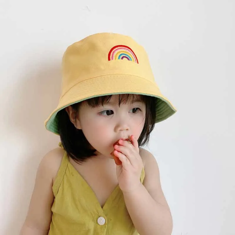 Spring Summer Rainbow Children Basin Hat Kids Baby Flat-top Double-sided Sun-proof Sun-shading Fisherman Cap
Spring Summer Rainbow Children Basin Hat Kids Baby Flat-top Double-sided Sun-proof Sun-shading Fisherman Cap