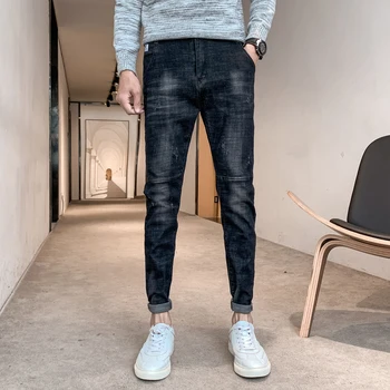 2019 New Street Men's Riding Jeans Men's Fashion Motorcycle Slim Solid Color Black Motorcycle Jeans Micro-elastic Tights 28-38 
2019 New Street Men's Riding Jeans Men's Fashion Motorcycle Slim Solid Color Black Motorcycle Jeans Micro-elastic Tights 28-38