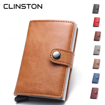 2020 NEW RFID Blocking Automatic Hasp Bank Card Wallets Retro Style Card Holder Unisex Genuine Leather anti-theft Aluminum Metal
2020 NEW RFID Blocking Automatic Hasp Bank Card Wallets Retro Style Card Holder Unisex Genuine Leather anti-theft Aluminum Metal