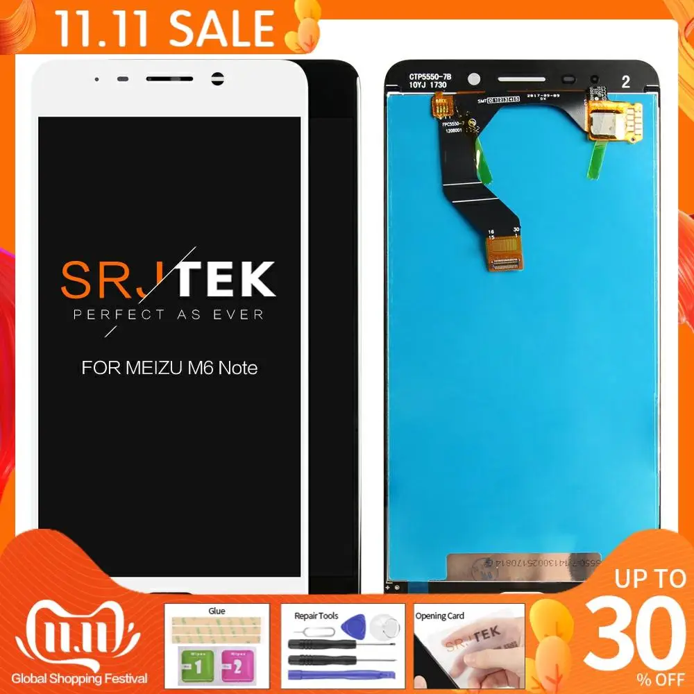 Оригинальный дисплей 5 дюйма для Meizu M6 Note жк-дисплей с сенсорным экраном M721H M721Q M721W