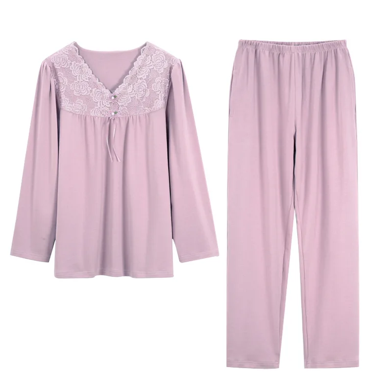 Women's Long-Sleeved Spring and Autumn Modal Cotton Thin Pullover Loose and Plus-sized Home Suit Female Loungewear
Women's Long-Sleeved Spring and Autumn Modal Cotton Thin Pullover Loose and Plus-sized Home Suit Female Loungewear