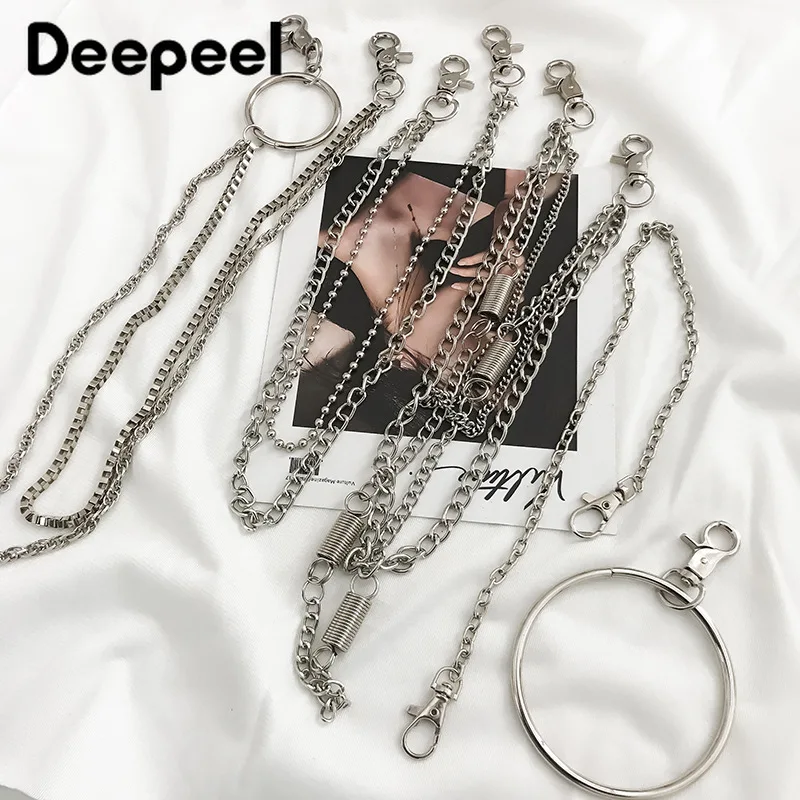 1PCS Deepeel Punk Style Fashion Clothing Bags Chain Metal Simple Decorative Waist Chain DIY Bag Clasp Trinkets Accessories BF871
1PCS Deepeel Punk Style Fashion Clothing Bags Chain Metal Simple Decorative Waist Chain DIY Bag Clasp Trinkets Accessories BF871