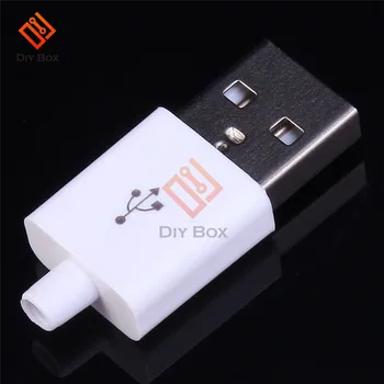 10PCS Male USB Connector Kit 5P USB 2.0 Plug Type-A DIY Components White 
10PCS Male USB Connector Kit 5P USB 2.0 Plug Type-A DIY Components White