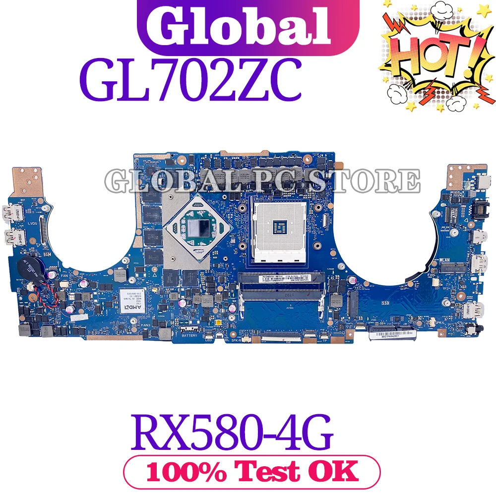 

KEFU GL702Z Notebook Mainboard For ASUS ROG GL702ZC GL702Z Laptop Motherboard Main Board 100% Test OK RX580