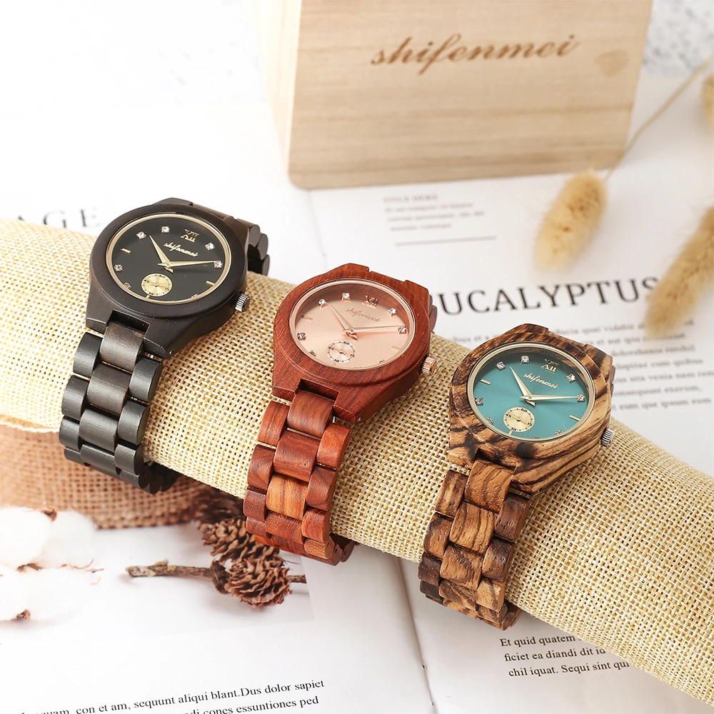 

Shifenmei Watches Women Fashion Watch 2019 Wood Watches Woman Top Luxury Brand Quartz Wristwatch Ladies Clock relogio feminino