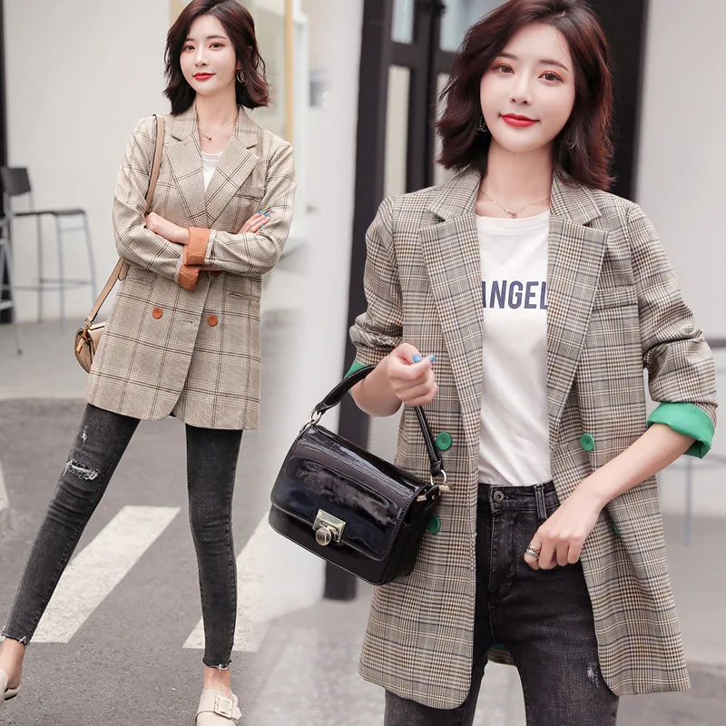 Grid Red Suit Jacket Women's Cool 2019 Popular New Style Korean-style Casual England INS Small Suit
Grid Red Suit Jacket Women's Cool 2019 Popular New Style Korean-style Casual England INS Small Suit