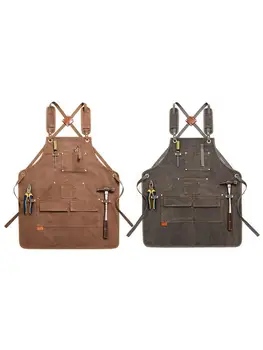 Tool Apron Men Women Adjustable Waxed Canvas Apron Heavy Duty Utility Apron With Pockets For Woodwork Room Craft Workshop
Tool Apron Men Women Adjustable Waxed Canvas Apron Heavy Duty Utility Apron With Pockets For Woodwork Room Craft Workshop
