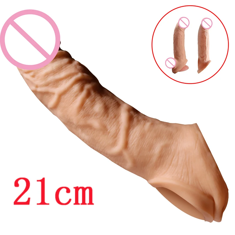 21Cm Enlargement Penis Extender Sleeve Reuseable Condom Delay Ejaculation Sex Toys For Men Intimate Goods Sex Shop 7 H93256b3918a04dd3bcc17388fb58dc41w