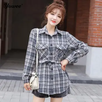 European New vintage women oversize shirts fashion ladies loose green plaid shirt female woolen long blouses girls chic tops
European New vintage women oversize shirts fashion ladies loose green plaid shirt female woolen long blouses girls chic tops