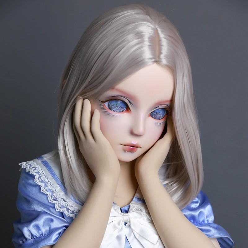 (S06) HIDOLLS Quality Handmade Female Girl Resin Half Head Cosplay Japanese Role Play BJD Kigurumi Mask Crossdresser Doll Mask
(S06) HIDOLLS Quality Handmade Female Girl Resin Half Head Cosplay Japanese Role Play BJD Kigurumi Mask Crossdresser Doll Mask