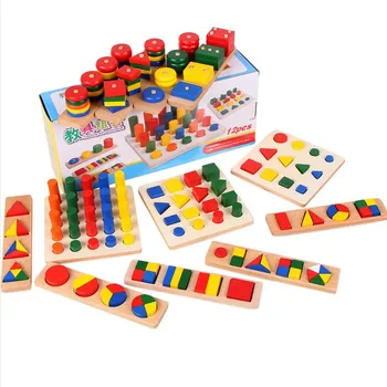 Kindergarten Montessori Teaching Aids 8-Piece Building Blocks 12-Piece Family Set Montessori Shape Matching Toys
Kindergarten Montessori Teaching Aids 8-Piece Building Blocks 12-Piece Family Set Montessori Shape Matching Toys