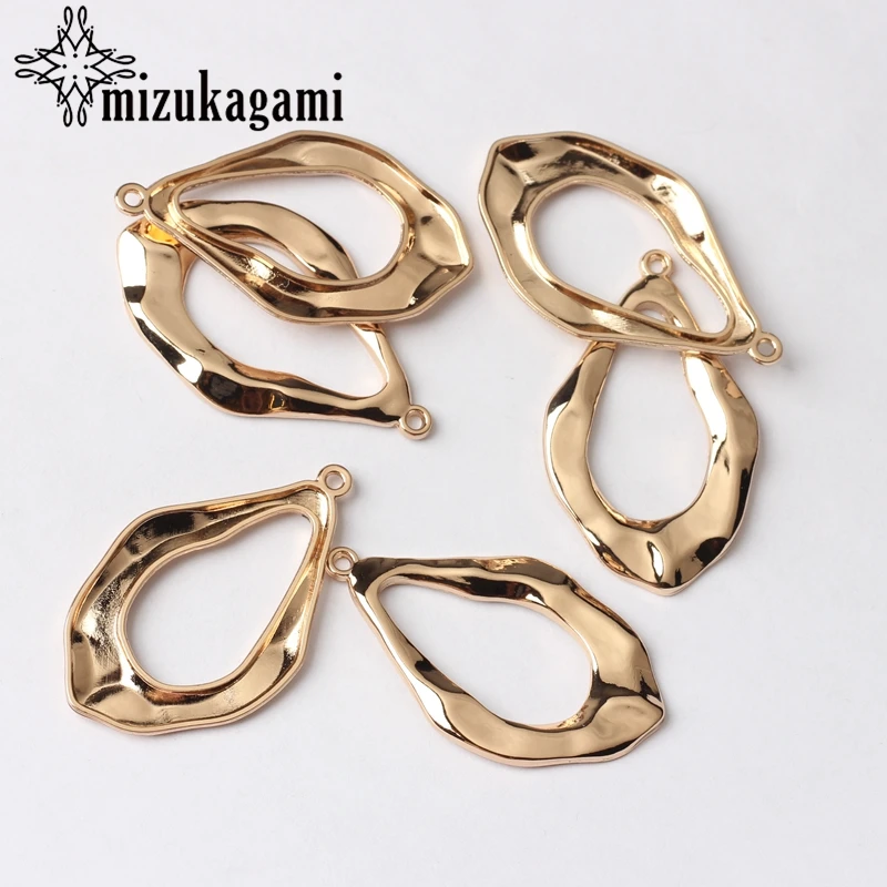 Фото 6pcs/lot 26*43mm Zinc Alloy Golden Water Drop Pendant Charms For DIY Fashion Necklace Jewelry Earrings Accessories | Украшения и