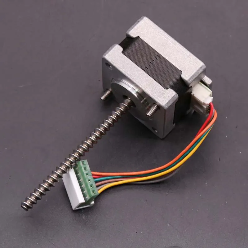 35mm Micro Stepper Motor 2-Phase 6-Wire Step Angle: 1.8 Degrees With Dual Ball Bearing NEMA 14 Motor 64mm Long Screw Rod Shaft
35mm Micro Stepper Motor 2-Phase 6-Wire Step Angle: 1.8 Degrees With Dual Ball Bearing NEMA 14 Motor 64mm Long Screw Rod Shaft