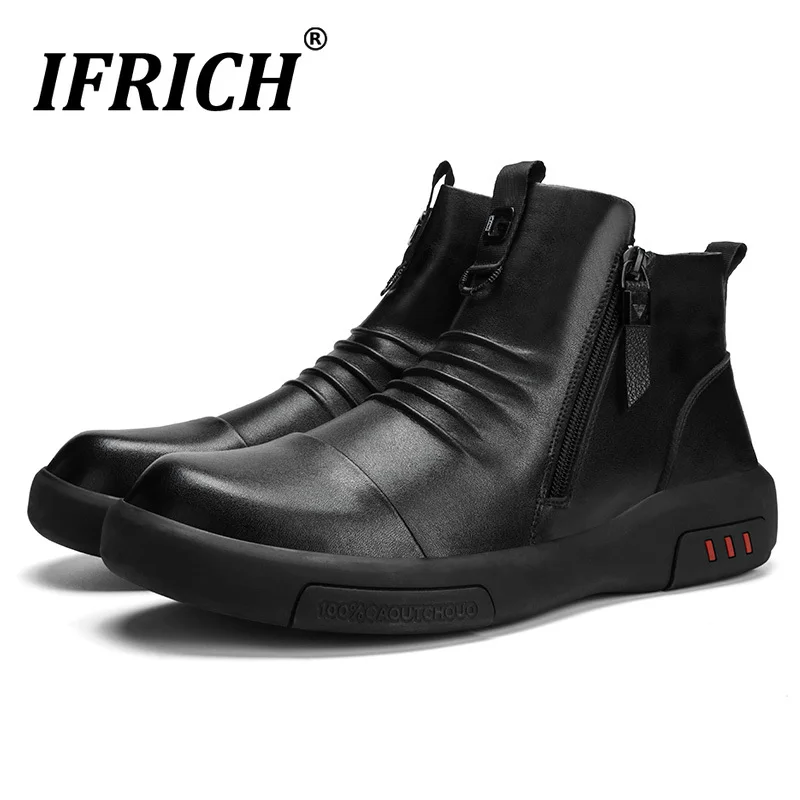Autumn/Winter Ankle Boots For Men Fashion Black Mens Zipper Boots Luxury Brand Warm Fur Mens Boots Rubber Sole Cowboy Boot Men
Autumn/Winter Ankle Boots For Men Fashion Black Mens Zipper Boots Luxury Brand Warm Fur Mens Boots Rubber Sole Cowboy Boot Men