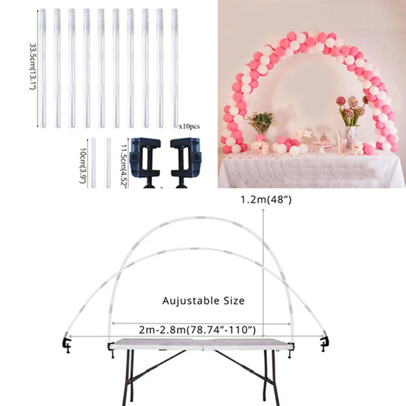 High Quality Balloon Arch Kits For Wedding Home Party Decoration Plastics Table Clips Clamp Rod
High Quality Balloon Arch Kits For Wedding Home Party Decoration Plastics Table Clips Clamp Rod