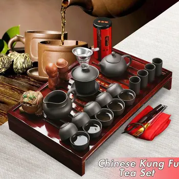 Porcelain Teapot Pot Cup Elegant Kettle Wood Holder Tray Clay Pot Chinese Kung Fu Tea Making Tools Set
Porcelain Teapot Pot Cup Elegant Kettle Wood Holder Tray Clay Pot Chinese Kung Fu Tea Making Tools Set