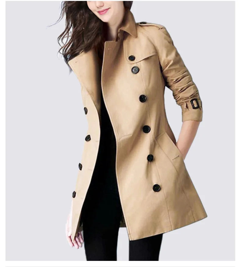 2020 Spring And Autumn Women Windbreaker Double Row Multi-Grain Buckle Hot Selling Coat Lace-up Multi-color Multi-Code
2020 Spring And Autumn Women Windbreaker Double Row Multi-Grain Buckle Hot Selling Coat Lace-up Multi-color Multi-Code