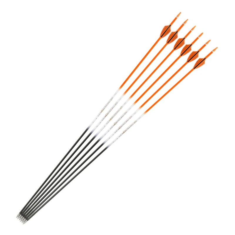 12pc-Orange-Pure-Carbon-Arrows-Spine-500-600-700-800-900-1000-ID-4-2mm-Plastic (1)